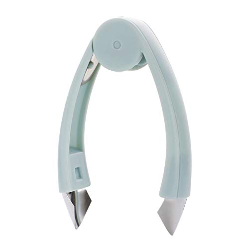 31Hj5-OlOVL.jpg Strawberry Huller Stem Remover Tomato Corer Potato Pineapple Carrot Cutter Tool Kitchen Gadget Tweezers Peeler Utensil Clip for Fruit and Vegetable (Blue) - Image 1