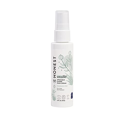 31Vg8tZfhdL.jpg The Honest Company Baby Diaper Rash Cream Spray | Moisturizing + Calming Zinc Oxide | Hypoallergenic, Dermatologist Tested, Cruelty Free | 2 fl oz - Image 1