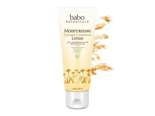 31aFdv30c6L.jpg Babo Botanicals Moisturizing Lotion - Face & Body Plant-Based Lotion for Babies, Kids & Adults with Sensitive or Dry Skin - with Colloidal Oatmeal, Organic Calendula & Shea Butter - 8 fl. oz. - Image 1