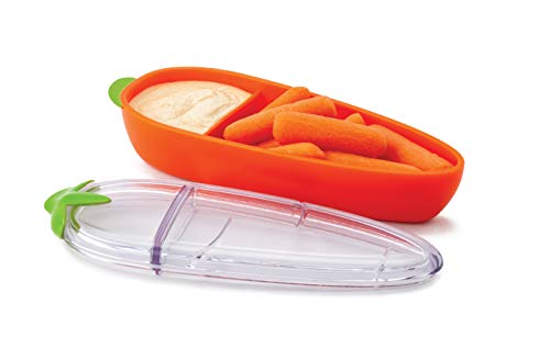 31d5d-rHIcL.jpg Joie Carrot, BPA Free, LFGB Approved, Sectioned Food Container for Snacks, One Size, Orange - Image 1