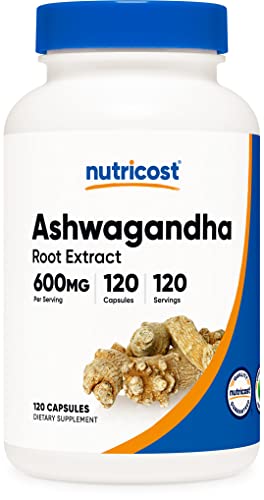 41AdoH50L2L.jpg Nutricost Ashwagandha Herbal Supplement 600mg, 120 Capsules - Vegetarian, Non-GMO, Gluten Free, Ashwagandha Root - Image 1