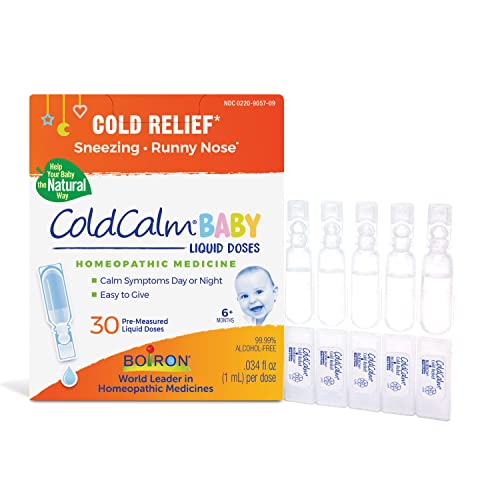 41Cgxvf6dyL.jpg Boiron ColdCalm Baby Single-Use Drops for Relief from Cold Symptoms of Sneezing, Runny Nose, and Nasal Congestion - Sterile and Non-Drowsy Liquid Doses - 30 Count - Image 1