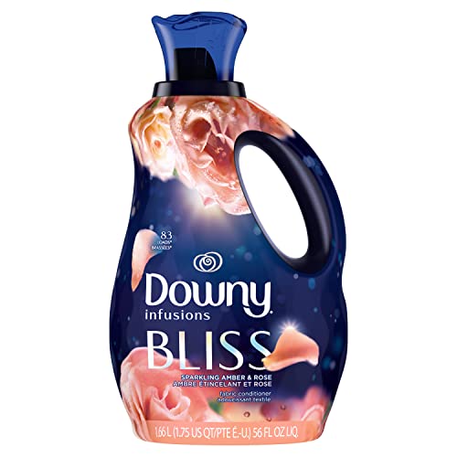 41LOzu5hSVL.jpg Downy Infusions Laundry Fabric Softener Liquid, Bliss, Sparkling Amber & Rose, 56 Fl Oz - Image 1