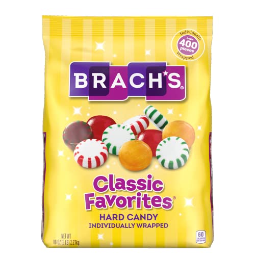 41Y2Hrvlv1L.jpg Brach's Classic Favorites Hard Candy - 400 Pieces, 5 Pound Bulk Bag | Easter Gift Basket Candy| Easter Egg Filler - Image 1