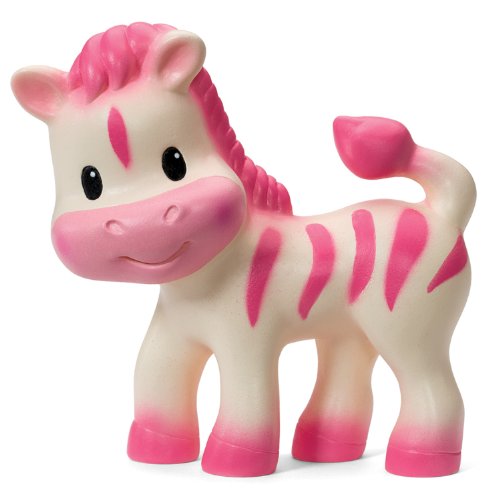 41hx-15PAlL.jpg Infantino Teether Toy, Squeeze and TeeThe Zebra - Image 1