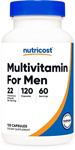 41i-FuvAxlL.jpg Nutricost Multivitamin for Men 120 Capsules - Vitamins and Minerals for The Healthy Man - Image 1