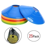 25 Pcs Pro Disc Cones - Training Cones Agility Soccer Cones with Carry Bag for Training, Soccer, Football, Basketball,Kids and Other Sports and Games(5 Colors) - Image 5