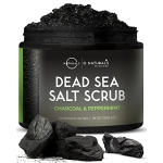 O Naturals Activated Charcoal Mens Body Scrub, Dead Sea Salt Scrub for Men, Anti-Aging Mens Skin Care, Charcoal Natural Body Exfoliating Scrub, Mens Face Scrub, Hand scrub & Body Polish 18oz