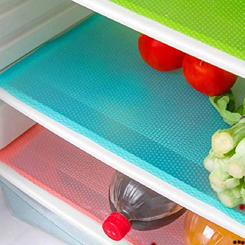 51oXFdX3GlL.jpg 8 Pcs Refrigerator Liners, CaptainRay Washable Mats Covers Pads, Home Kitchen Gadgets Accessories Organization for Top Freezer Glass Shelf Wire Shelving Cupboard Cabinet Drawer(3 Blue+3 Green+2 Red) - Image 1