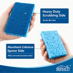 Non-Scratch Scrub Sponges Kitchen 12pcs,Safe on Non-Stick Cookware,Dual Sided Cleaning Sponges for Kitchen,Household,Bathroom and More - Image 3