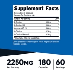 Nutricost Nitric Oxide Booster 750mg, 180 Capsules - 2250mg Per Serving - Gluten Free and Non-GMO - Image 5