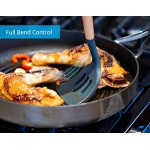 Silicone Cooking Utensils Set (6 pcs) Natural Wood Kitchen Utensils – Eco Friendly & BPA Free, Non Scratch & Non Stick Easy Grip Cooking Tools And Best Kitchen Gadgets Tools for Cookware - Image 6