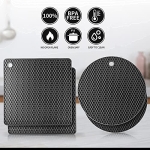 Ardanlingke Silicone Trivet Mats, trivets for hot pots and Pans, Extra Thick Hot Pads for Kitchen, Multi-Purpose Pot Holder, Non-Slip Jar Opener, Gripper Pad, Drying Mat, Coaster (4 Pcs, Dark Gray) - Image 6
